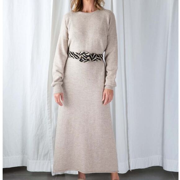 Lizzie Fortunato Agnes Zebra Chenille Belt Black Natural Size XS/S NWT $275 main image 12